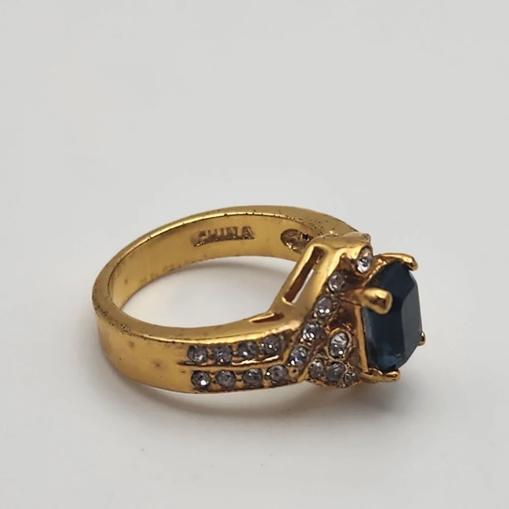 Lind 14K HGE Faux Sapphire & Cubic Zirconia Ring (7)